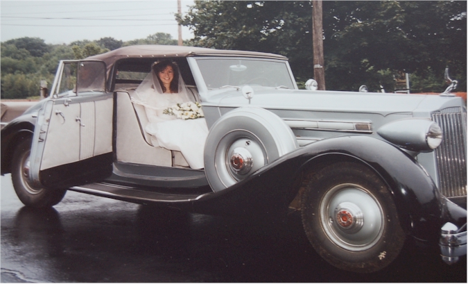 1935 Packard.  Oh, and a bride.